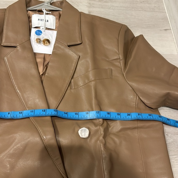 Pistola NWT Roman Oversize Faux Leather Jacket in a Taupe color - Picture 12 of 14